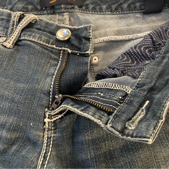 🛍️3/$30 7FAM (7 For All Mankind) women’s flared  jeans in size 8 - Picture 11 of 16